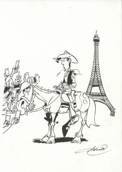Lucky Luke, Projet de couverture "Parisien", octobre 2018