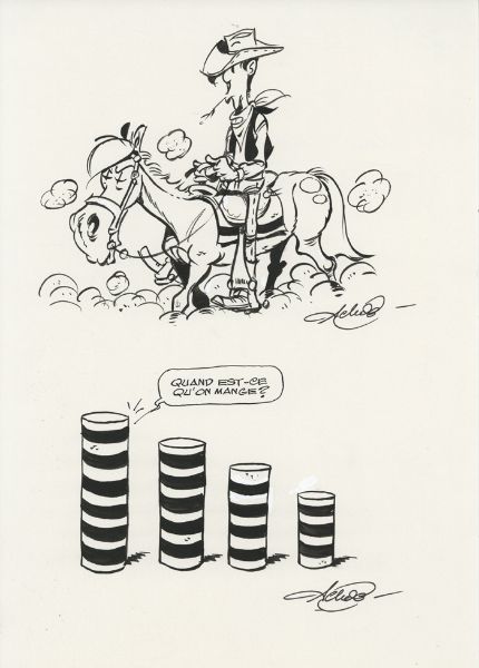 Lucky Luke, illustration pour "Le Parisien"