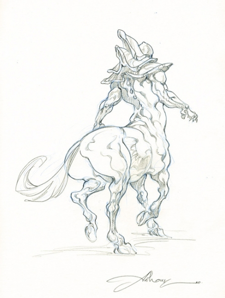 La licorne, illustration, n&deg; 23, primoridial centaure, 01, 2010