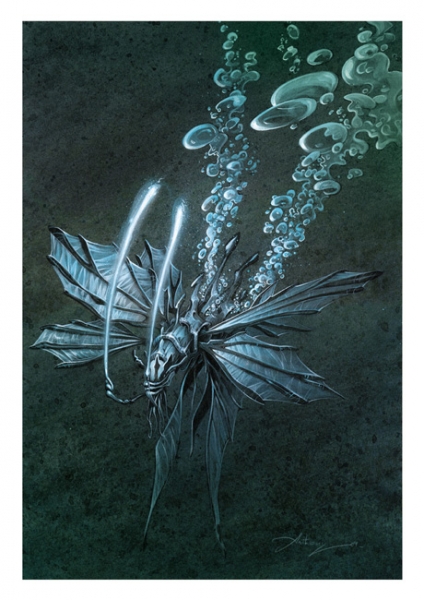 La licorne, illustration, n&deg; 27, primordial, 2009