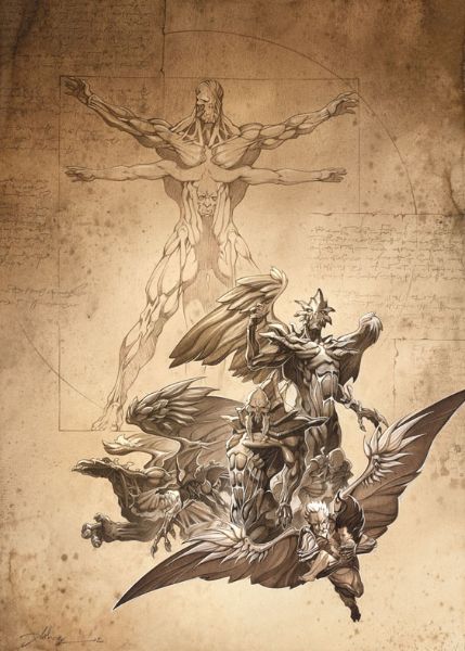 La licorne, illustration Primordial de Vitruve, n&deg; 44