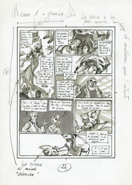 La licorne, Tome 3, story-board, page 22