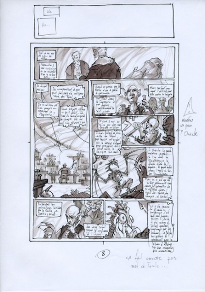 La licorne, Tome 4, story-board, page 8