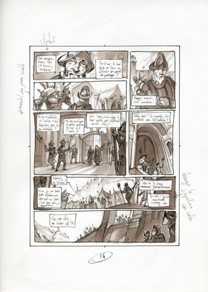 La licorne, Tome 4, story-board, page 14