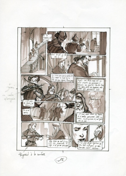 La licorne, Tome 4, story-board, page 15