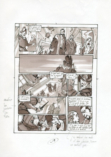 La licorne, Tome 4, story-board, page 19