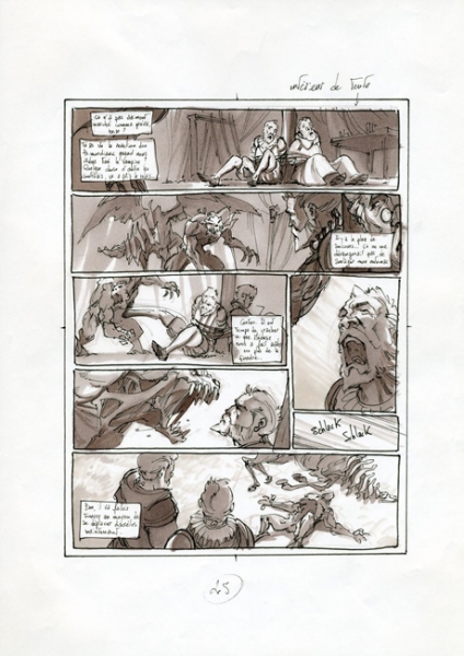 La licorne, Tome 4, story-board, page 25