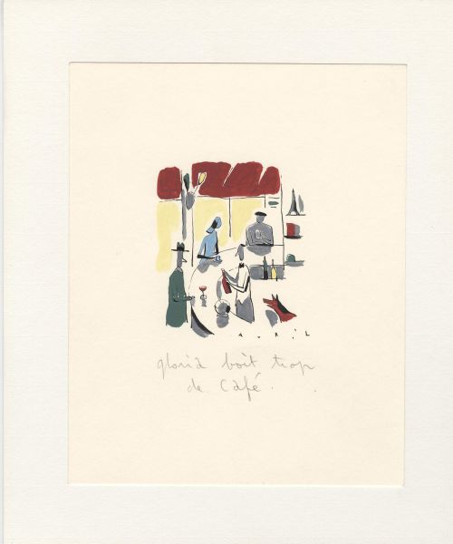 Gloria, Illustration, Gloria boit trop de caf&eacute;