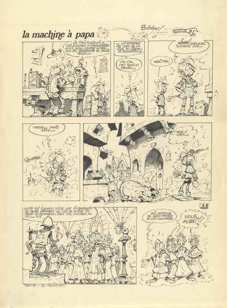 La machine à papa, Planche 01, Trio Pieds Nickelés N°22, 1977