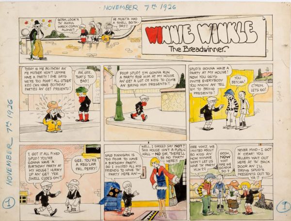 Winnie Winkle Half-Sunday page du 7 Novembre 1926