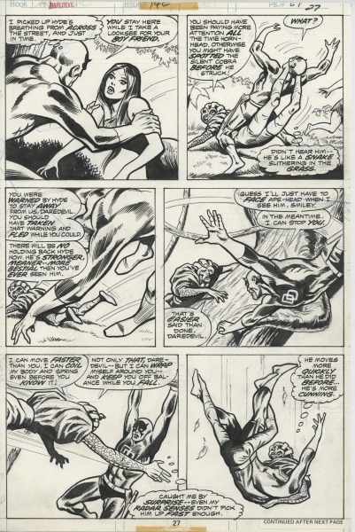 Daredevil, volume 142, planche 27, 1977
