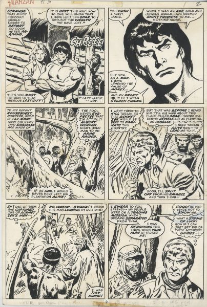 Tarzan #3: The altar of the flaming gods, p.2  (1977)