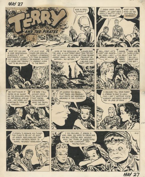 Terry & the Pirates, Sunday Page du 27 mai 1945
