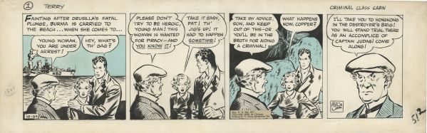 Terry and the pirates, strip du 24 octobre 1938 