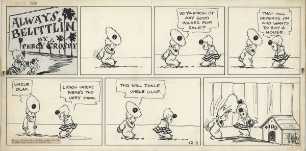 Always Belittlin, topper d'une sunday page du 8 dec 1935