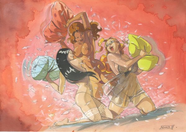 Hot Charlotte, Bataille de coussin