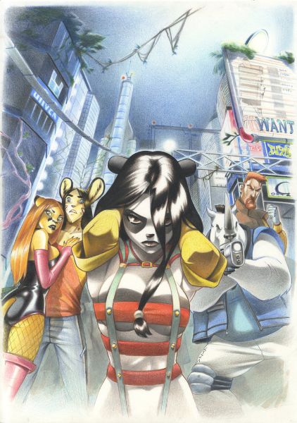 Pandamonia, Tome 1, Chaos bestial, Couverture