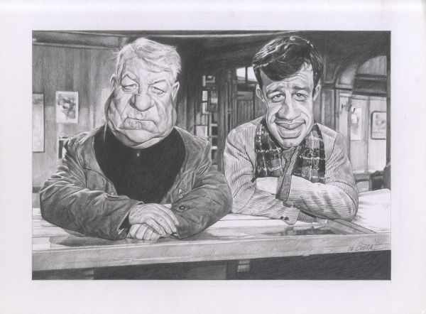 Illustration N&deg;1, Un singe en hiver, Jean Gabin et Jean-Paul Belmondo