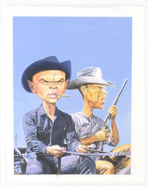 Illustration N&deg;36, Les Sept mercenaires, Yul Brynner et Steve McQueen - Couleur