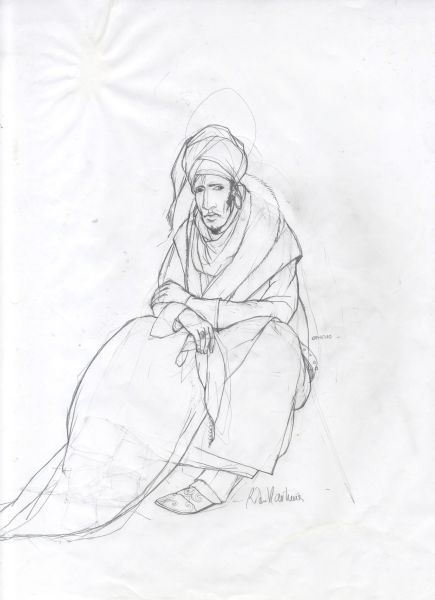 Shakespeare, Othello, Othello, 2015, Recherche crayonn&eacute;e