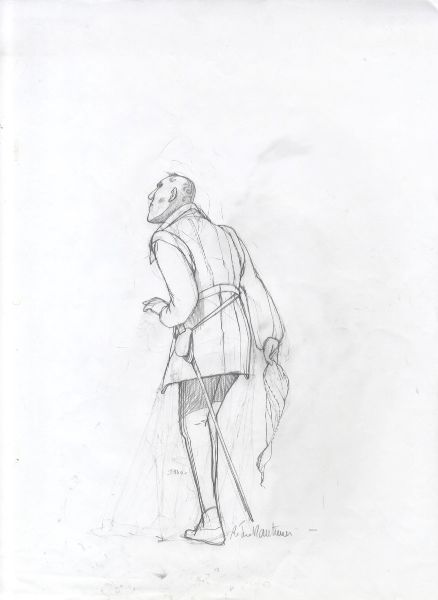 Shakespeare, Othello, Lago, 2015, Recherche crayonn&eacute;e