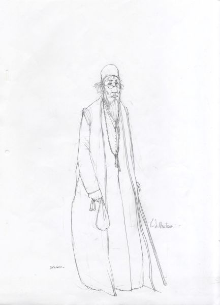 Shakespeare, Le marchand de Venise, Shylock, 2015, Recherche crayonn&eacute;e