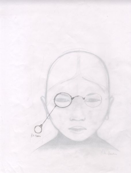 Soie, Crayonn&eacute;s Portrait de Madame Blanche N&deg;2, 2012