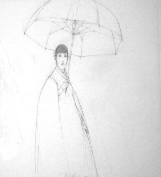 Soie, Crayonn&eacute; Pluie N&deg;1 bis, 2012