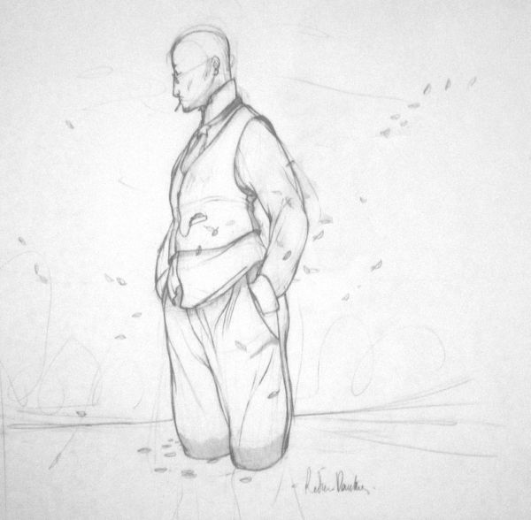 Soie, Crayonn&eacute; Joncourt contemple, 2012