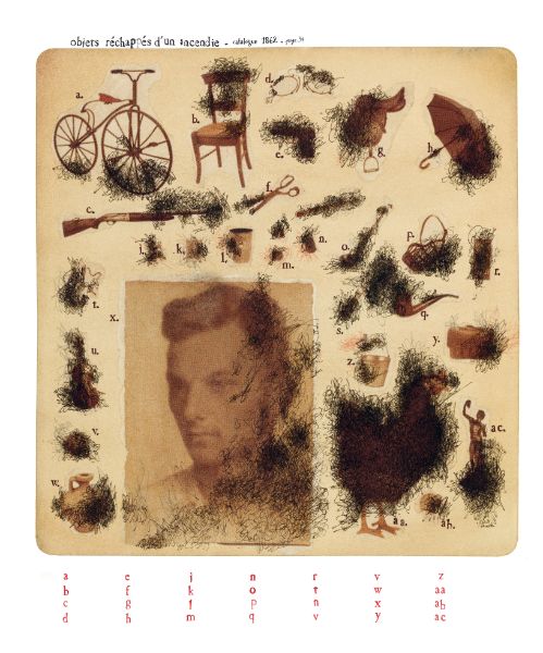 Soie, Catalogue d'objets r&eacute;chapp&eacute;s d'un incendie, 2012