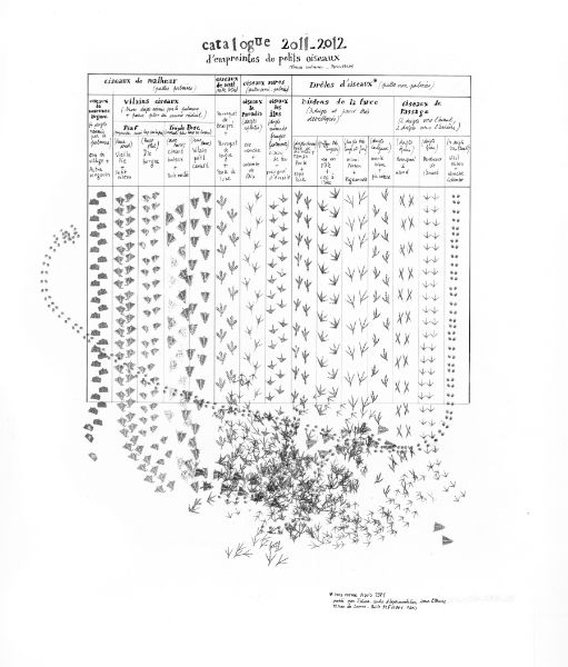 Soie, Catalogue d'empreintes d'oiseaux, 2012