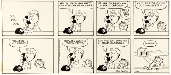 Garfield, Sunday strip du 4 octobre 1981