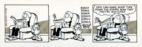 Garfield, strip du 5 Janvier 1993