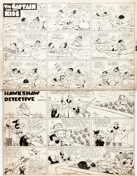 The Captain and the Kids and Hawkshaw the Detective du 9-12-43 (United Feature Syndicate, 1943)