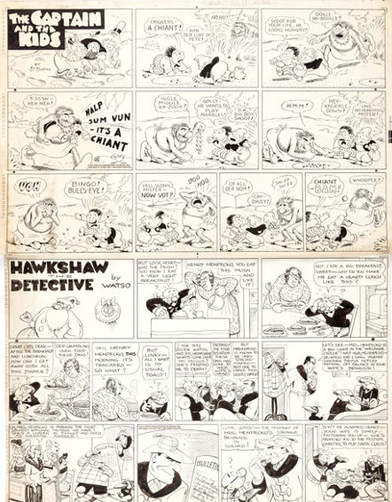 The Captain and the Kids and Hawkshaw the Detective du 26 Decembre 1943