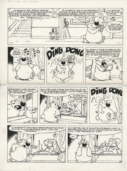 Cubitus, planche publiée dans Tintin n°13, planche 1