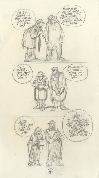 Minor Miracles, The Miracle of Dignity, page 6, crayonné