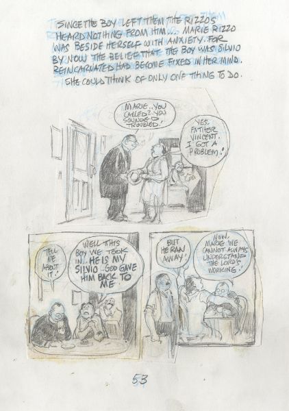 Minor Miracles, A new kid on the block, page 51, crayonné