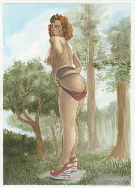 Illustration, &ldquo;Dans la for&ecirc;t&ldquo;