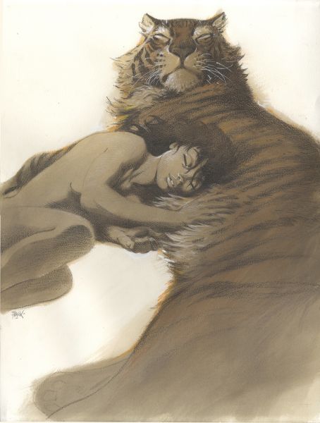 Manon et le trigre, &eacute;tude pour Champaka