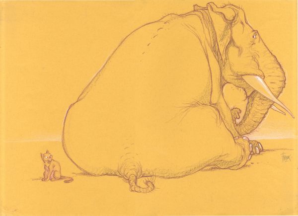 Shanghai, El&eacute;phant et chat