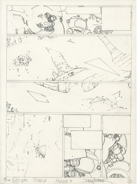 La caste des M&eacute;ta-Barons, Tome 6 "Do&ntilde;a Vicenta Gabriela de Rokha l'A&iuml;eule", Encrage de la planche 7