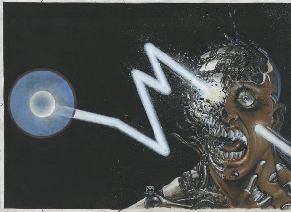 Illustration, Robot Zombie, Double Heavy Metal Illustration
