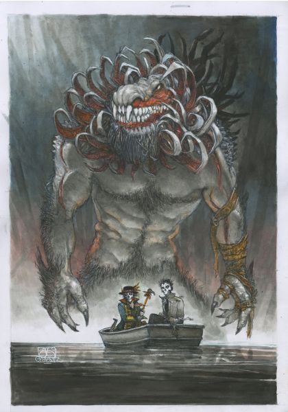 Illustration, Monster og the Black Lake, Cover Illustration