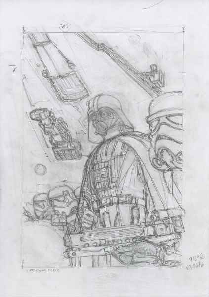 Crayonn&eacute;, Star Wars: Darth Vador, Prelim Cover Illustration