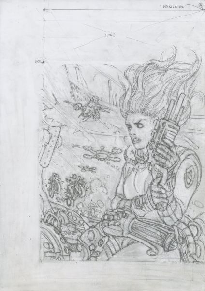 Crayonn&eacute;, Space Girl, Prelim Cover Illustration