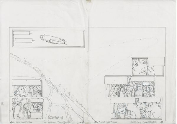 Le quatri&egrave;me pouvoir, Tome 3 "Enfer Vert", Encrage de planches 60 & 61