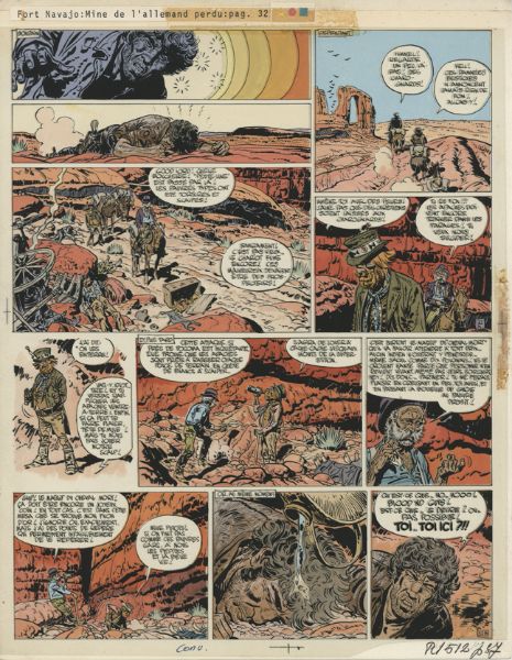 Blueberry, Tome 11 "La Mine de l'Allemand perdu", bleu de la planche 32