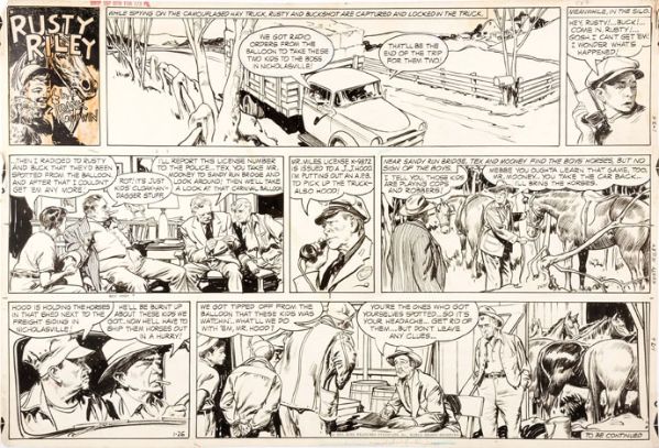 Rusty Riley, Sunday page du 26 janvier 1958