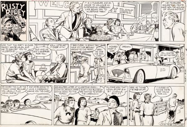 Rusty Riley Sunday  7-14-57 (King Features Syndicate, 1957)